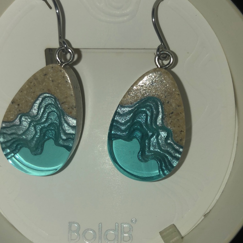 Sand and resin earrings